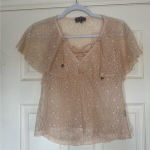 POL Lace Top in Blush